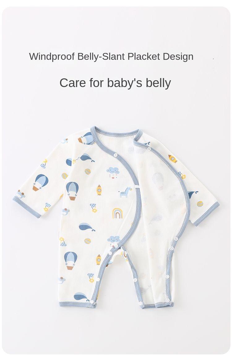 Product Introduction of Newborn Clothes Baby Romper Thin Spring and Autumn Pure Cotton Long Sleeve Baby Pajamas 13