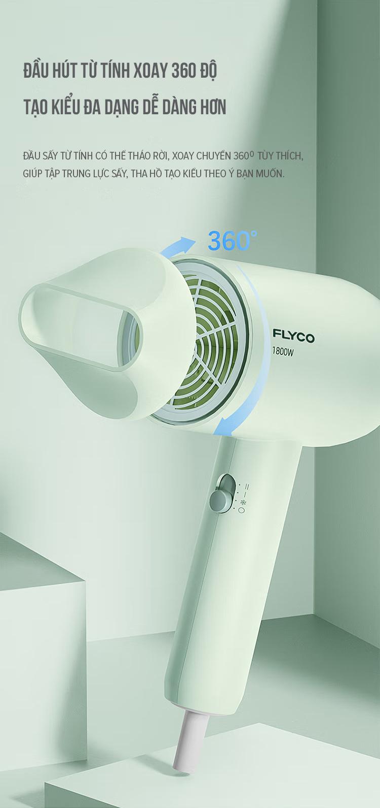 Product Introduction of Máy Sấy Tóc Flyco FH1622VN (1800W) Chế Độ Sấy Lạnh Bảo Vệ Tóc - Hàng Chính Hãng 8