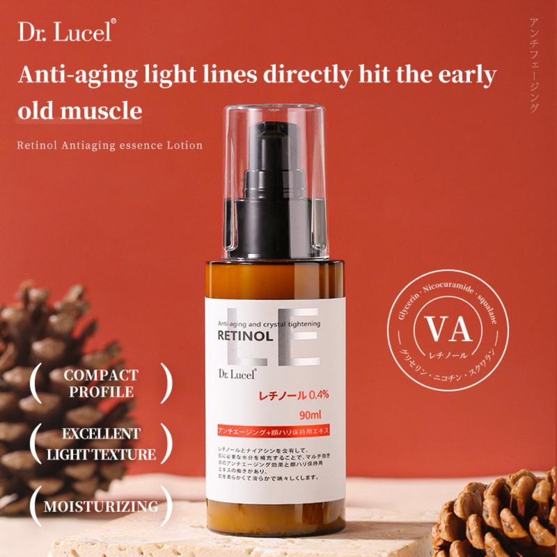 Kem Tinh Chất Chống Nhăn Dr.LUCEL Retinol Nhật Bản 90ML Để Nâng Và Làm Săn Chắc Da Và Kem Dưỡng Da Dưỡng Ẩm Huyết Thanh Mặt Chăm Sóc Da Cho Nữ Women Skincare Làm Đẹp Da Cho Bé Serum Đường