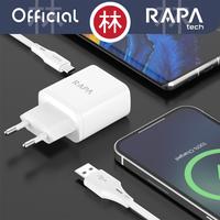 Gambar RAPAtech CH4101 - POWER LITE I - QC18W 3A Charger with A to C Cable dari Liem Group Kota Administrasi Jakarta Barat 3 Tokopedia