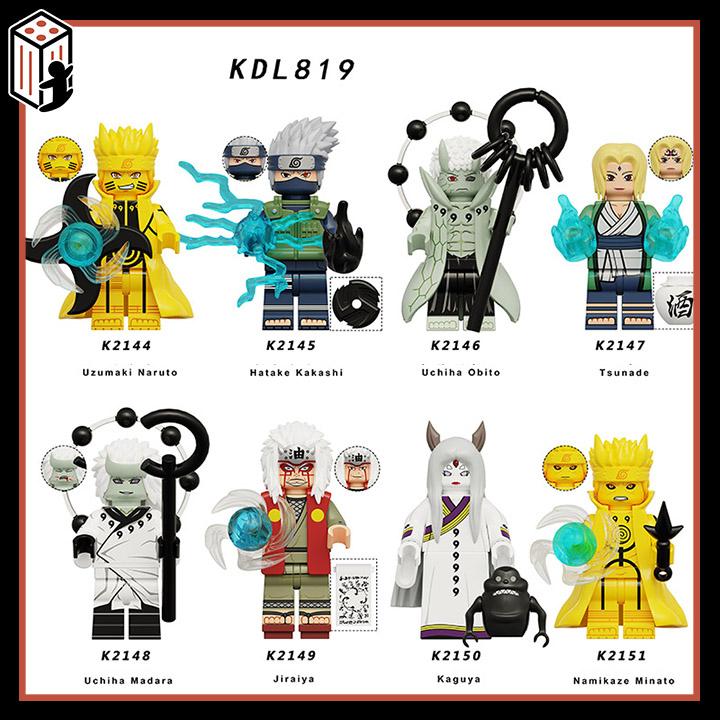  Naruto Obito Lục Đạo Đồ chơi Lắp ráp Minifigures Nhân vật Naruto Làng Lá Mô hình Kakasi Obito Lục Đạo Madara Minato KDL819 