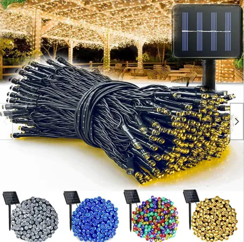 L&S 10m 80LED Solar Led String Light for Christmas Party Wedding Garden Decor