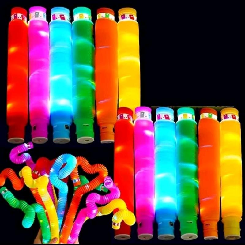 Mainan LED POP FIDGET TUBES SENSORY TOYS/Mainan anak Murah Lampu LED bisa Kreasikan bentuk apa ajah/Mainan anak Lampu warna warni Selang Pipa Light Up Pop Pipes Toys 0