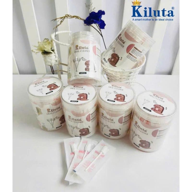 Que Rơ luoi Kiluta - Gạc Que Tưa luoi hộp 30 que an toàn Cho Bé 0