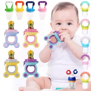 Empeng Dot Isi Buah Bayi Teether Rattle Kerincingan Baby Fruit Food Feeder Pacifier
