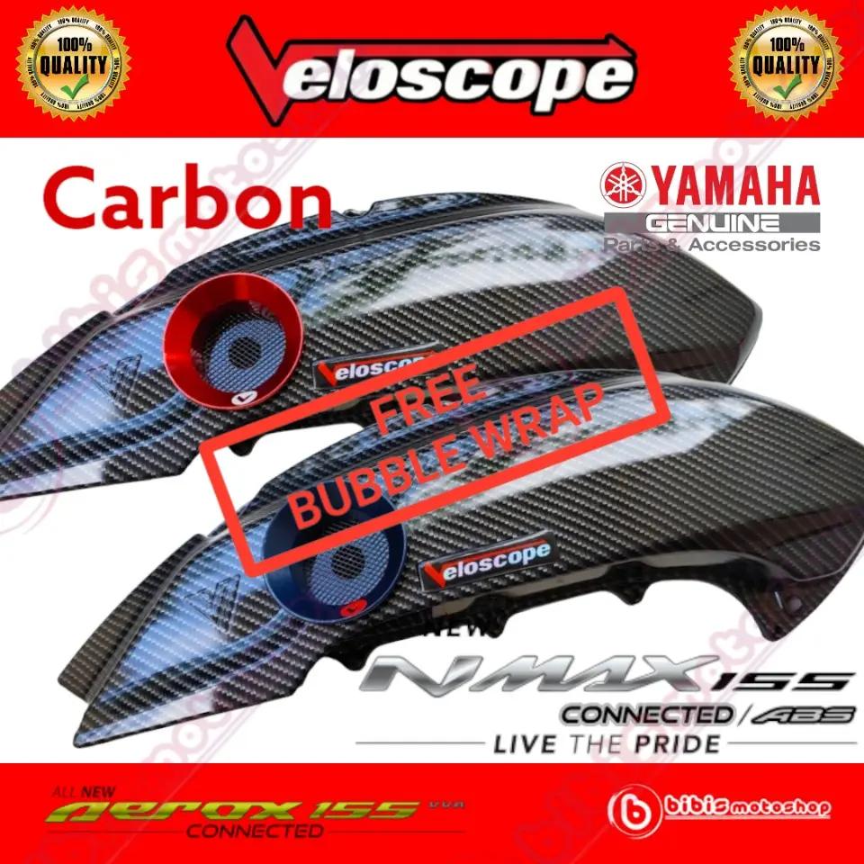 Veloscope Carbon Yamaha All New Nmax 155 Connected dan All New Aerox 155 Lexi 155 Lx Nmax Neo Neo S Tutup Cover Filter Udara High Quality
