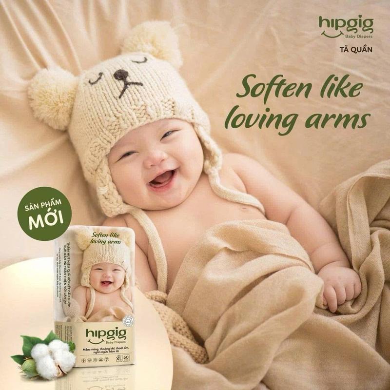 quần Hipgig Bo mông Bao bì vàng 50 miếng size M50/L50/XL50/XXL50/XXXL50/XXXXL50 Cho Bé bỉm