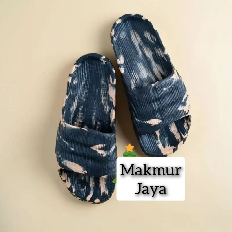 Sandal Pria Sandal Slop Gosome Motif Loreng 39-43 8831 Kasual Merah Sendal 5