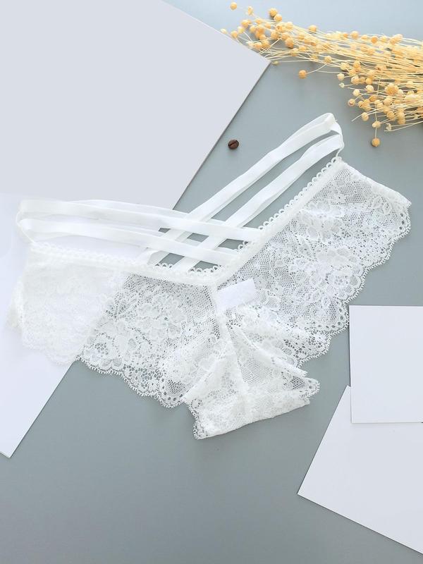 Women's Solid Color Lace Panty, Soft Comfy Breathable Knicker for Daily Wear, Women's Underwear for All Seasons 6