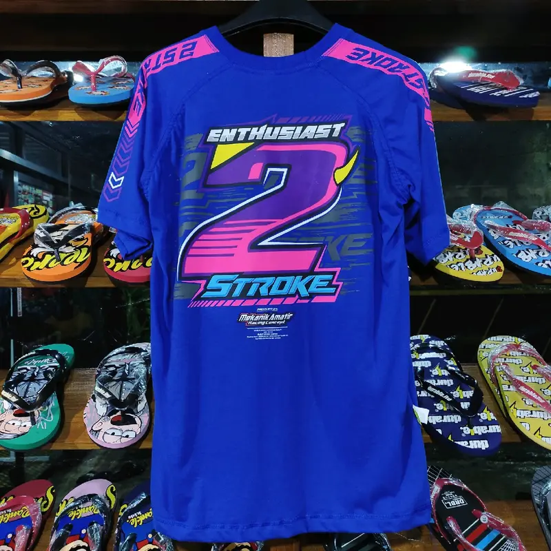 KAOS 2 TAK LENGAN PENDEK NEW MEKANIK AMATIR ORIGINAL KAOS DISTRO RACING PRIA Crew Neck Hitam 3