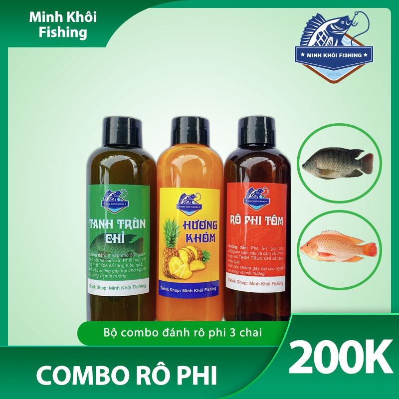 Hương liệu câu cá rô phi tự nhiên (combo 3 chai) Đi Câu Bắt Cá Fishing