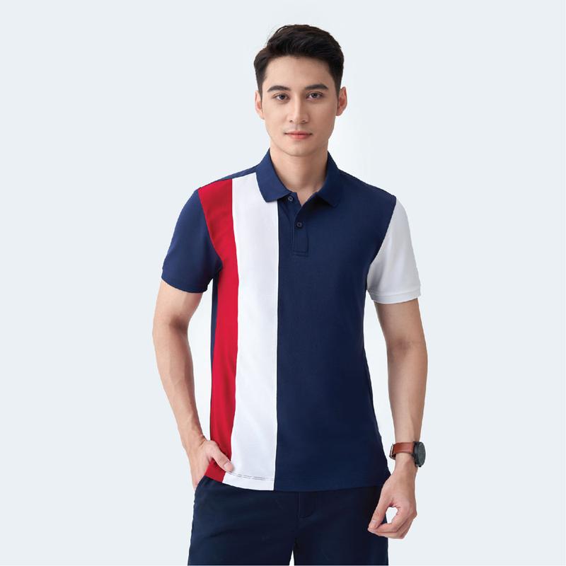 Áo Polo Nam 5S FASHION Chất Cotton Co Giãn, Thiết Kế Can Phối Dọc Thân Áo Nổi Bật, Lịch Lãm (APC24089) Menswear Shirt Có Cổ 2
