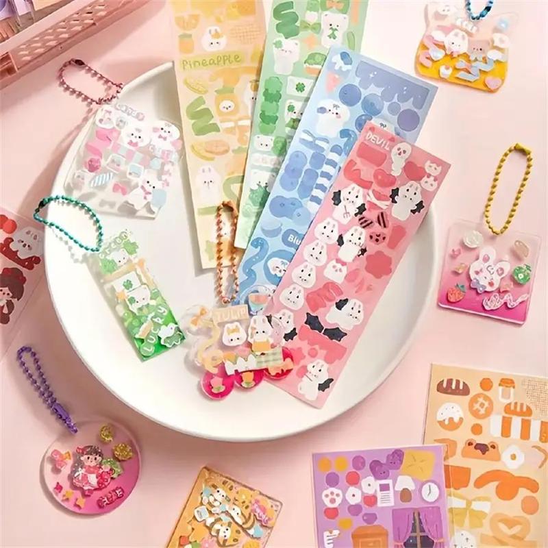 Product Introduction of Random Color Cute Cartoon Sticker (100pcs/set), Waterproof Self Adhesive Decor Paper, Decor Sticker for Gift Greeting Card Water Bottle Laptop Phone, Christmas Gift 2