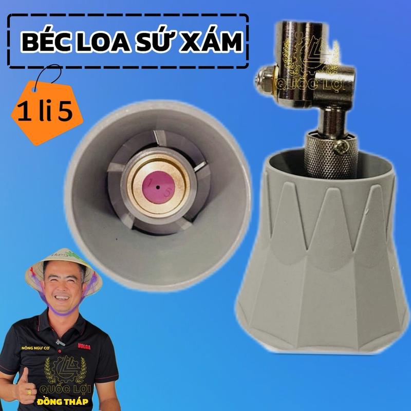 Béc Loa Sứ Lỗ 1.5mm Xám - Phun Vườn Trái Cây và Hoa Kiểng - Độ Bền Cao