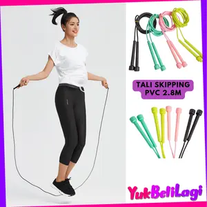 YBL-Tali Skipping Pvc 2.8Mtr Jump Rope Lompat Tali 280cm Speed Rope Active Pvc Olahraga Pemula Pelatihan Kardio Kebugaran Bergerak (BELI LOKAL) Alat Outdoor