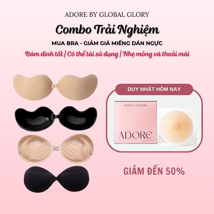 [Ưu đãi hôm nay] Combo TRẢI NGHIỆM - Bra xoài mix bra Hand - miếng dán ngực Adore chống tuột tạo khe, chống nước, có thể tái sử dụng nhiều lần, hàng cao cấp Bra mieng  dan Cao Su Nữ áo  tạo