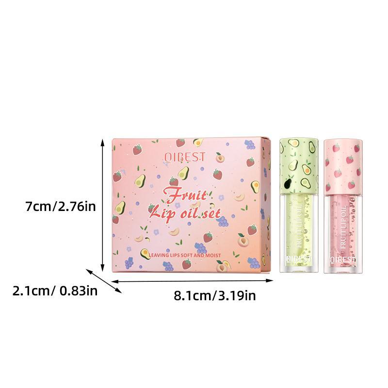 Product Introduction of Fruit Flavor Lip Gloss, 4 Counts/set Moisturizing Lip Gloss, Glossy Lip Glaze, Plumping Lip Oil for Girls & Women, Christmas Gift 1