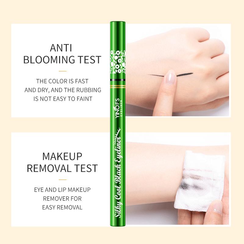 YINOFS (พร้อมส่ง)อายไลเนอร์ หัวเมจิ ขวดสีเเขียว หัวแปรงเล็ก กันน้ำ กันเหงื่อ กรีดง่ายติดทนนาน NO.2699 2