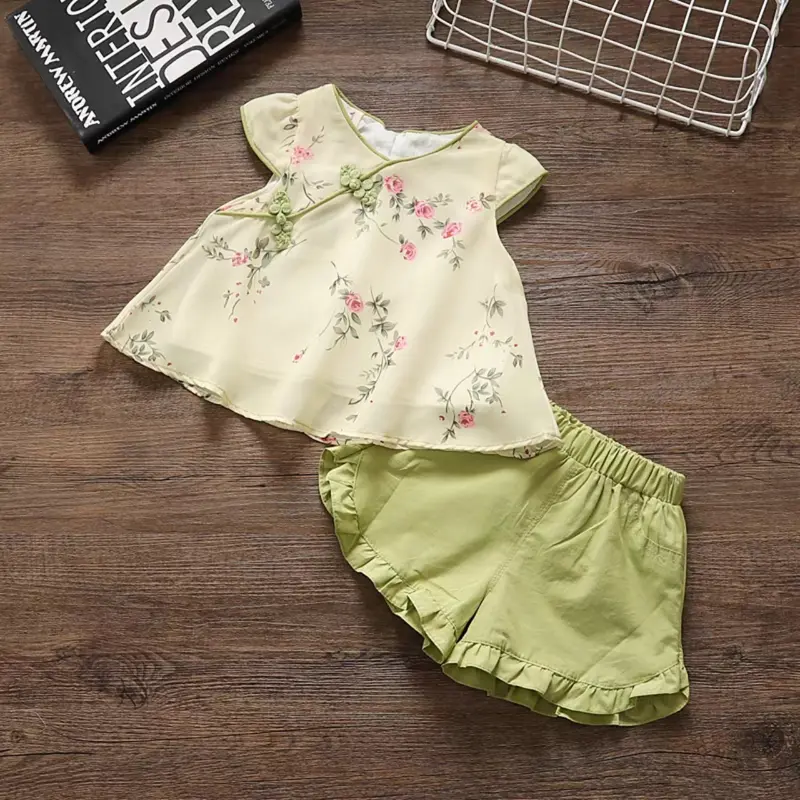 Bộ Bé Gái siêu xinh vải lụa 2 lớp  có size từ 7kg - 25kg mặc cực mát cho mùa hè cánh tiên set quần áo sơ sinh 3