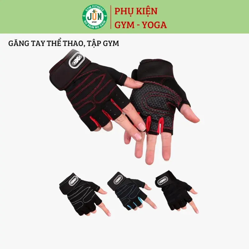 Găng Tay Tập GYM, Bao Tay Thể Thao, Phượt Chuyên Nghiệp Jun Sport size M/L/XL