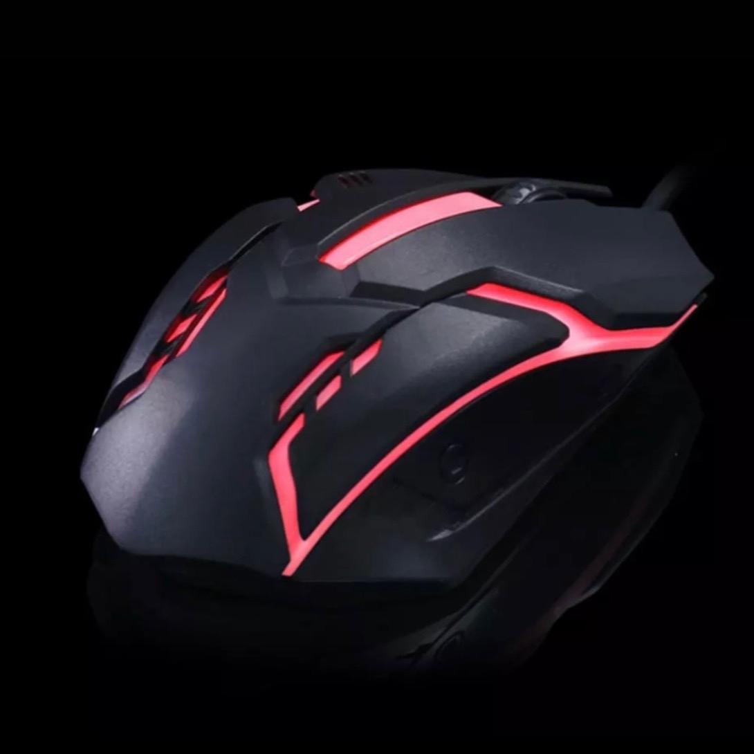 Mouse X1 Gaming Rainbow kabel usb LED lampu laptop Nuos RGB