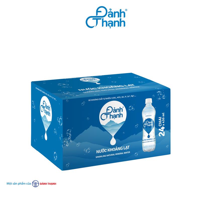 Thùng 24 chai Nước khoáng thiên nhiên bổ sung ga Đảnh Thạnh 430ml 7