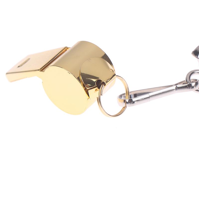 Product Introduction of Gold Stainless Steel Rope Whistle Hanging Neck Outdoor Lifesaving Whistle 6