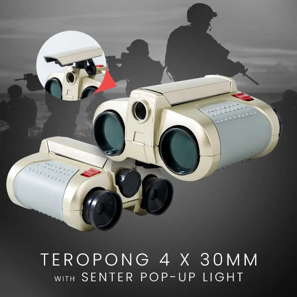 Night Scope Teropong 4 x 30mm Binoculars with Pop-Up Light - JYW-1226