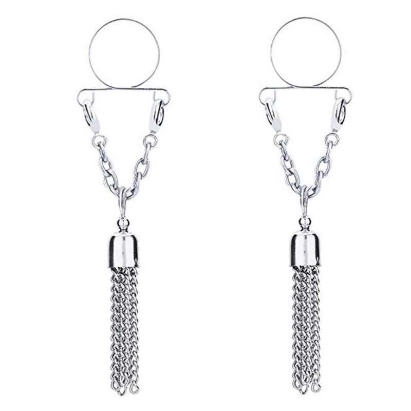Product Introduction of Tassel Nipple Ring New Nipple Ring Tassel Chain Fake Nipple Ring Breast Jewelry Body Piercing Jewelry 10
