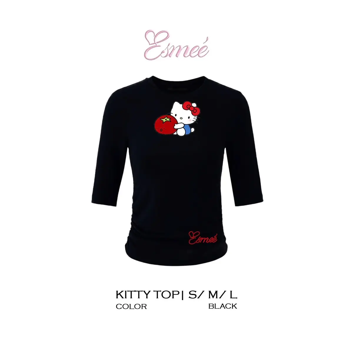 Áo Thun Nữ Hàn Quốc Tay Lững Dễ Thương Kitty Top |Esmeé