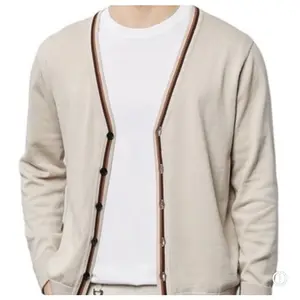 Cardigan Rajut Premium Garis Pria dan Wanita / Kardigan Rajut Earth Tone Casual Stylish Formal Kekinian Casual