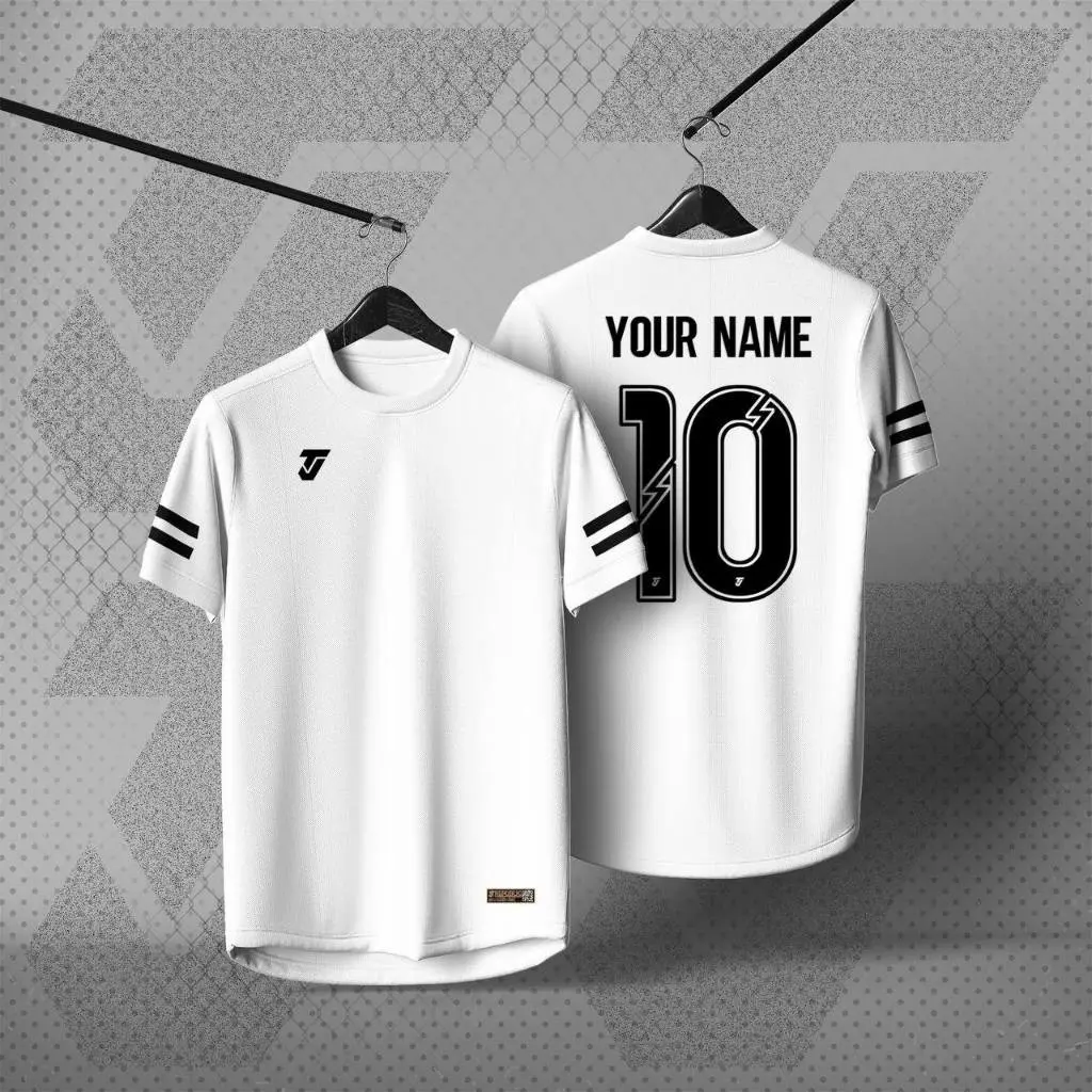 Custom name TJ double line free custom name number unisex microfiber jersey (fast shipping)