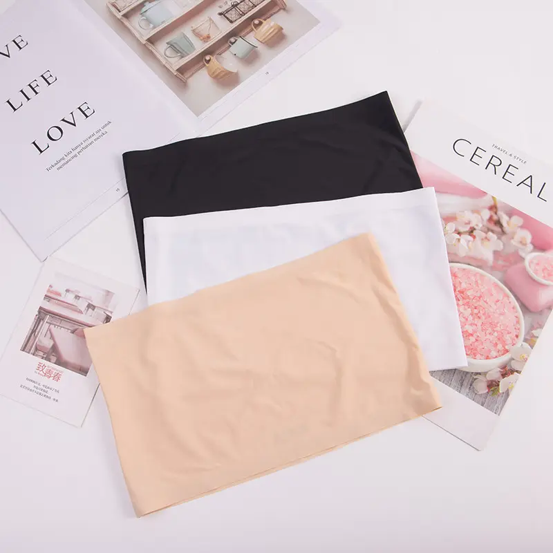 Summer Seamless One-Piece Ice Silk Breathable Seamless Tube Top Wrap Chest Base Underwear Wrap Chest Flat One-Word Wrap Tube Top