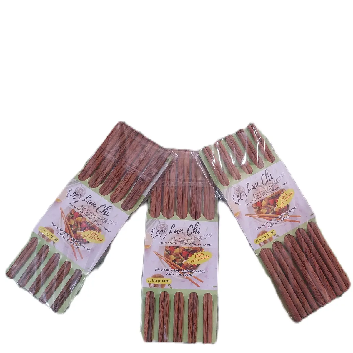 đũa gỗ dừa tự nhiên không nhuộm hóa chất, phẩm màu độc hại