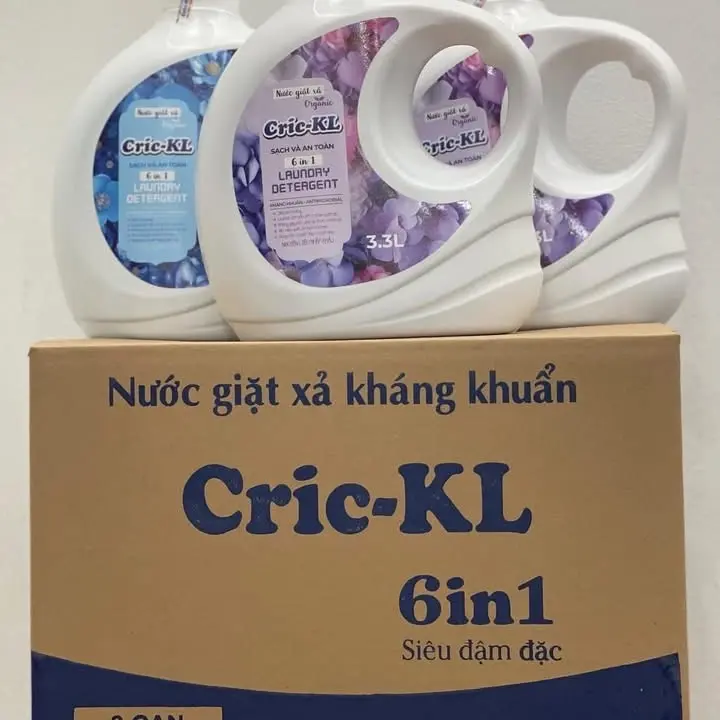 Nước giặt kháng khuẩn CRIC _KL thùng 3 can 3,3 L