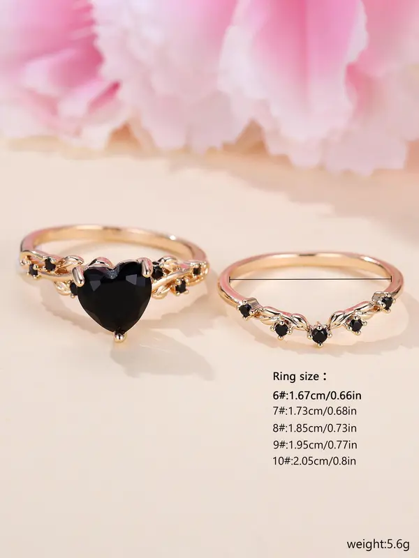 Heart Design Ring, Fashion Accessories for Women & Men, Casual Jewelry for Party, Daily Clothing Decor, Trendy All-match & Exquisite Jewelry for Birthday Gift 1