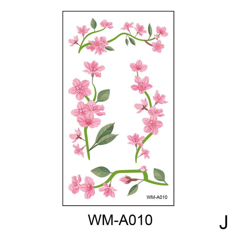 Product Introduction of Waterproof Temporary Tattoo Sticker Sexy Beautiful Sakura Flower Collarbone Arm Hand Body Art Flash Tattoo For Girls Women 31
