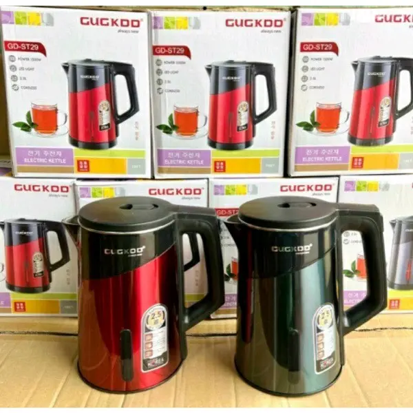 Ấm Siêu Tốc 2 Lớp Cuckoo - Ấm Đun Nước Siêu Tốc Công Suất Lớn 1500W Dung Tích 2.5L, Bình Đun Siêu Tốc