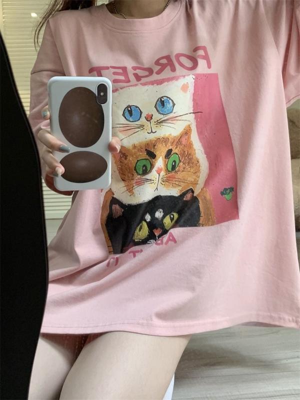 Product Introduction of GgFashion Áo Thun Nữ Phong Cách Hàn Quốc Rộng Cổ Tròn Dễ Thương Màu Hồng Phù Hợp Với Mọi Kích Cỡ Trong Mùa Hè. Top 17