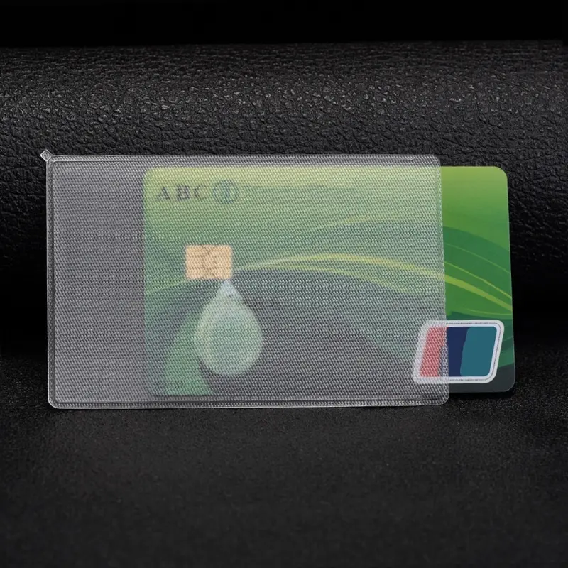 Chủ thẻ trong suốt không thấm nước, 10 cái, chất liệu PVC mờ, chống từ tính, thích hợp cho thẻ tín dụng và ID, bao đựng thẻ, tay áo bảo vệ thẻ, Welove Store 7