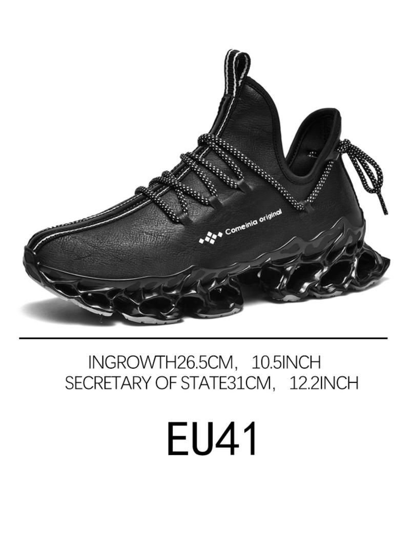 Product Introduction of Men's Letter Print Lace Up Walking Shoes, Casual Sporty Waterproof Sandproof Sneakers, Breathable Comfortable Sports Shoes for Daily Wear 8