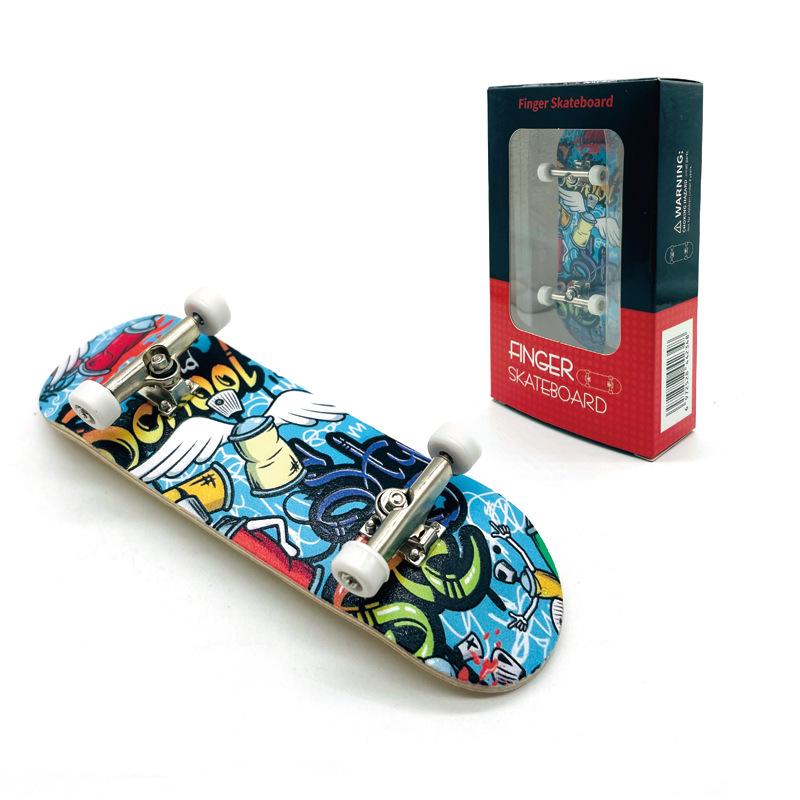 Mini Finger Board Skateboard Fingerboard Ván Trượt Ngón Tay Hai Mặt Phong Chuyên Nghiệp, Bánh Xe Chịu Lực, Đầu Ngón Tay Mini, Rocker Đôi, Đồ Chơi Bằng Gỗ Sáng Tạo Cho Trẻ Em, Quà Tặng