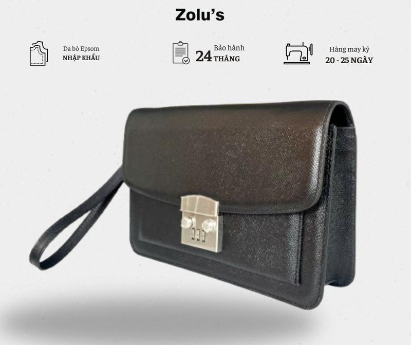 Clutch cầm tay túi kẹp nách nam kapa da bò epsom - ZLC11