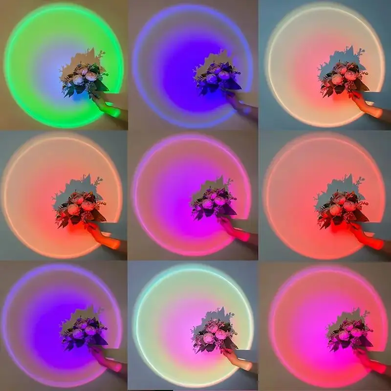 USB Powered Sunset Lamp for LGBTQ, 1 Count Sunset Projector Light with Adjustable Angle, Ambient Night Light For Bedroom Living Room Home Decor 5
