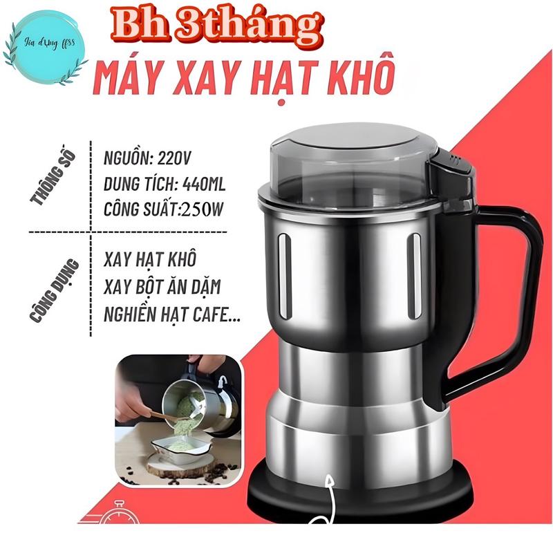 (Loại 1) Máy Xay Hạt Khô  Cối Xay Bằng Thép Không Gỉ Xay Các Loại Hạt Và Gia Vị Khô Inox máy  gia