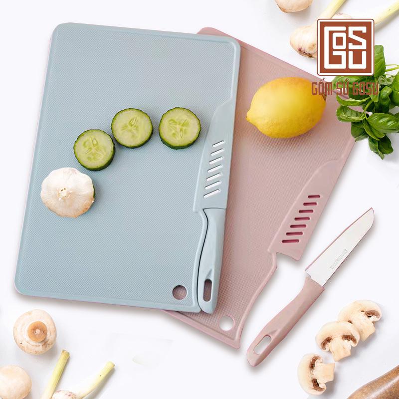  Bộ sản phẩm thớt kèm dao gọt rau củ quả tiện lợi đa năng 