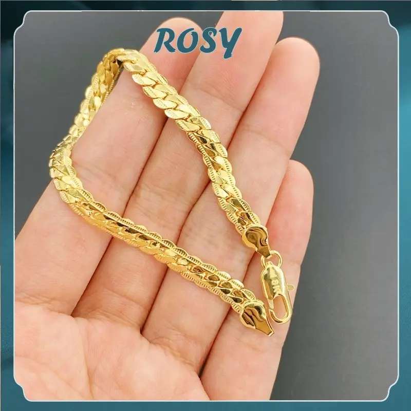 916 gold-plated original Lightweight 5MM Twist Bracelet for Women and Men gift
