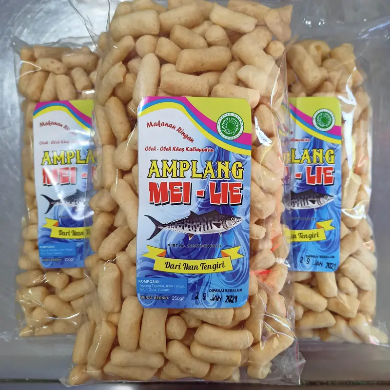 KERUPUK KUKU MACAN / AMPLANG CAP MEI LIE (RASA IKAN TENGGIRI) @250GR camilan snack 0