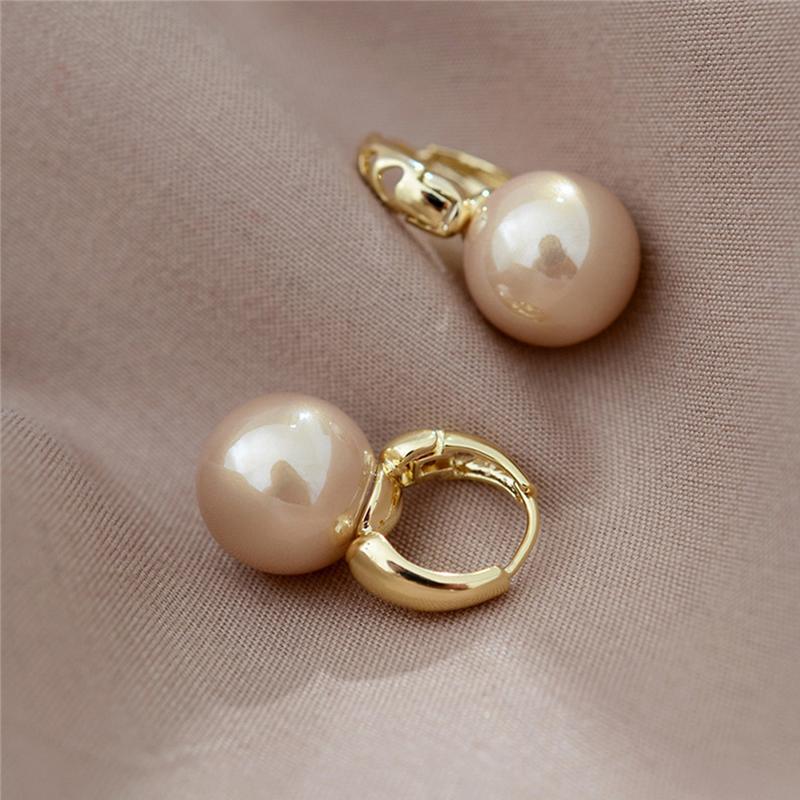 Product Introduction of White  Stud Earrings For Women Temperament Gold Color Ear Drop Korean Style Jewelry Accessories Design Sense Personality Minimalist Atmosphere Gifts #468669 37