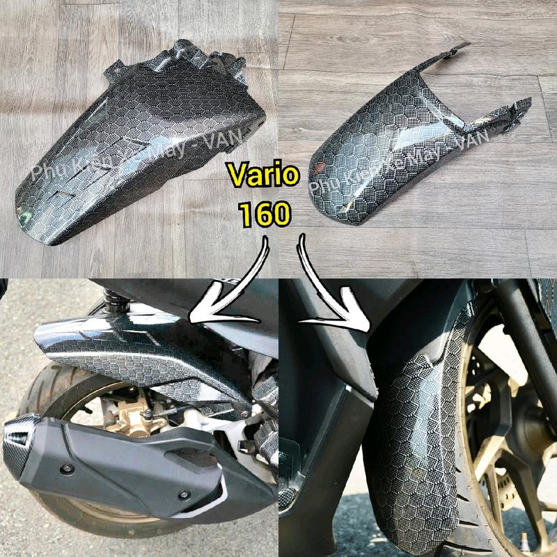 Dè Chắn Bùn Trước Sau Xe VARIO 160 Nhựa Nhúng Carbon